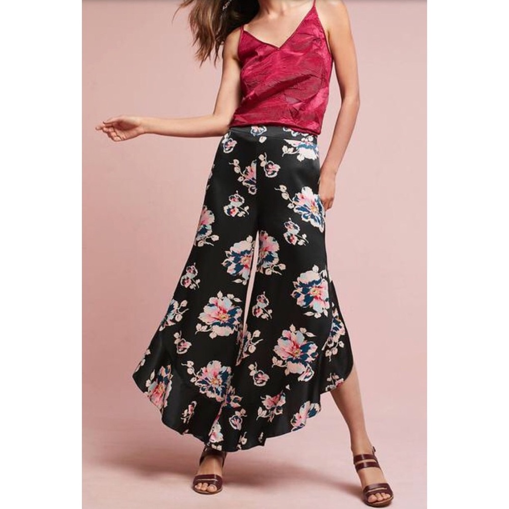 anthropologie elevenses ruffle hem tansy pants